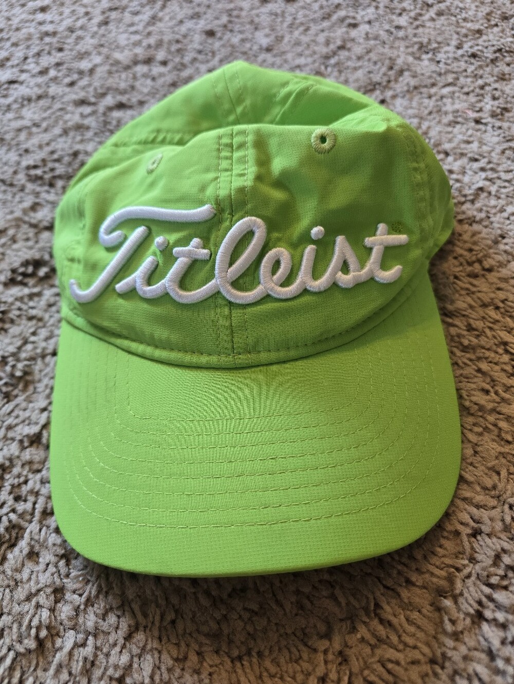 Titleist Golf Hat Cap Lime Green Performance Adjustable M/L